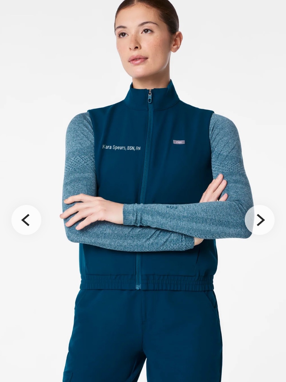 FIGS Sydney Scrub Vest brand new size S, Deep Reef color